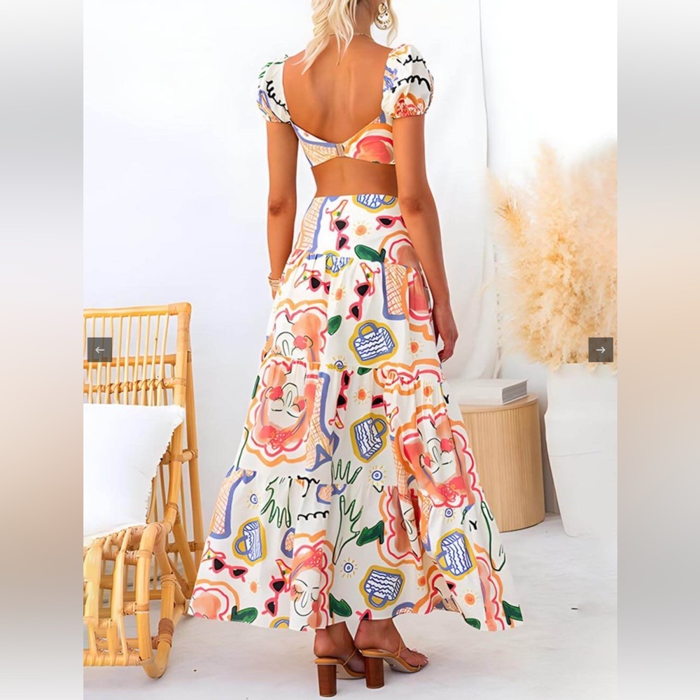 Tropical & Festive  2-Piece Skirt Set  NWOT size L - Picture 11 of 12
